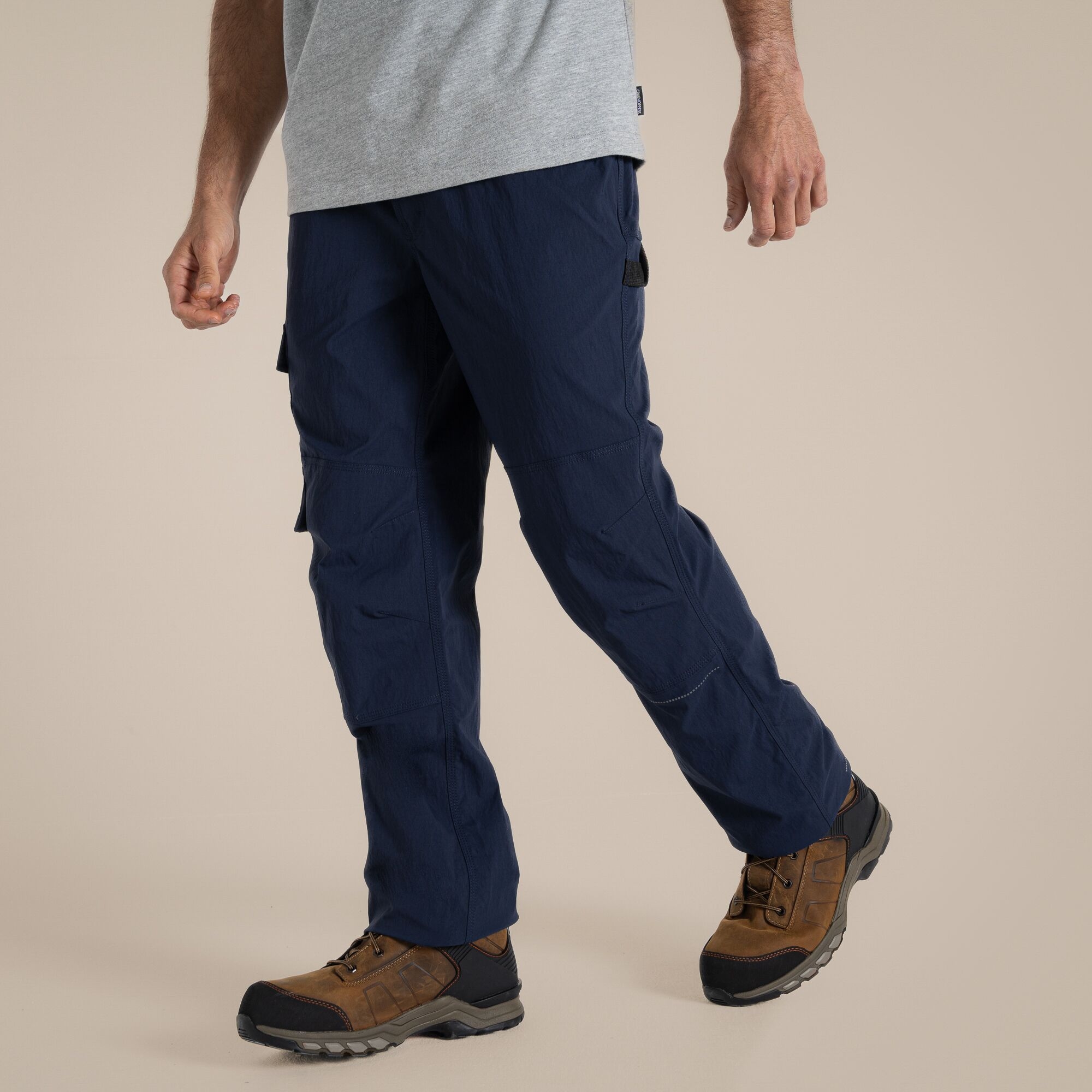 Craghoppers Bedale Stretch Cargo Workwear Trousers Dark Navy