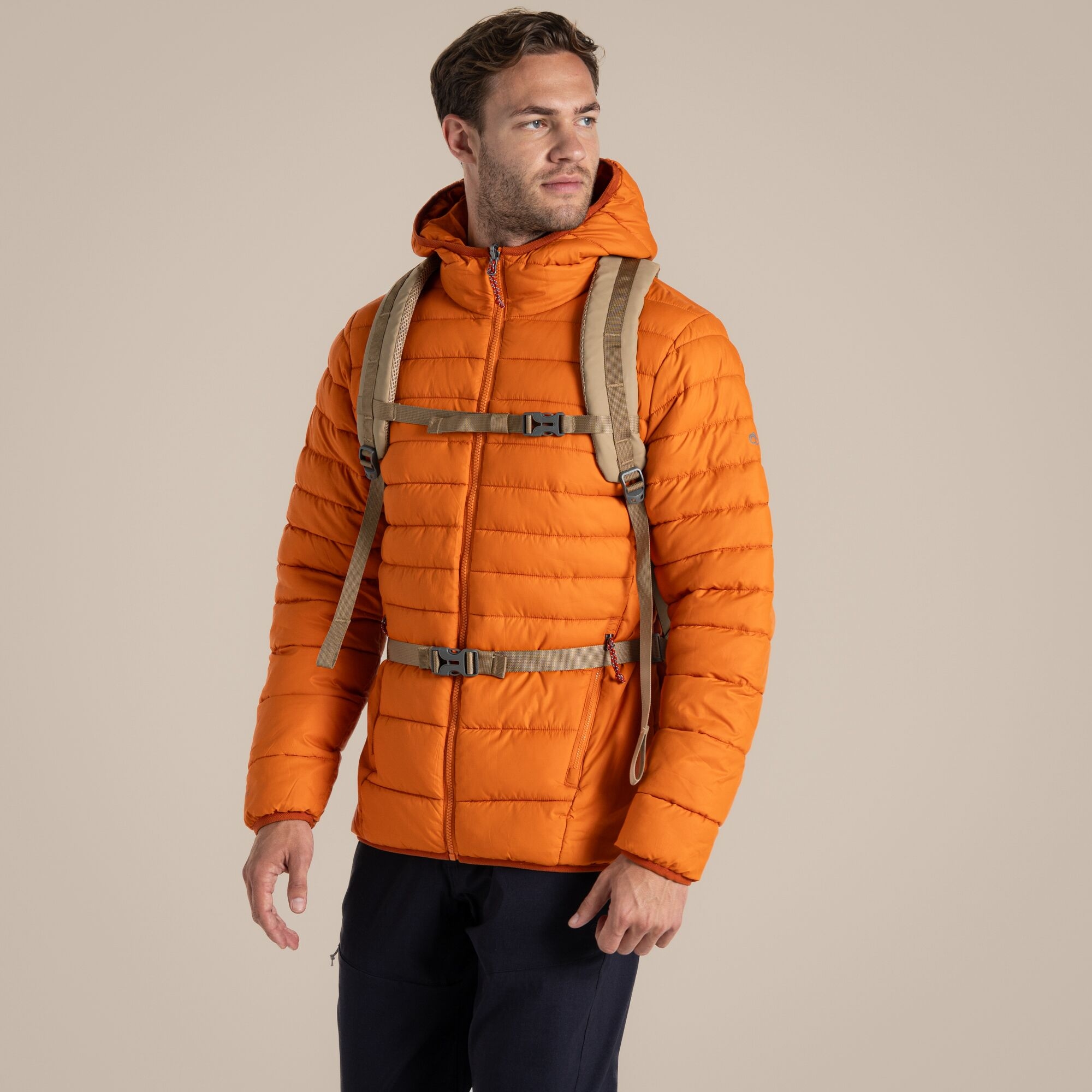 Craghoppers Men's Compresslite IX Hooded Insulating Jacket Papaya Orange