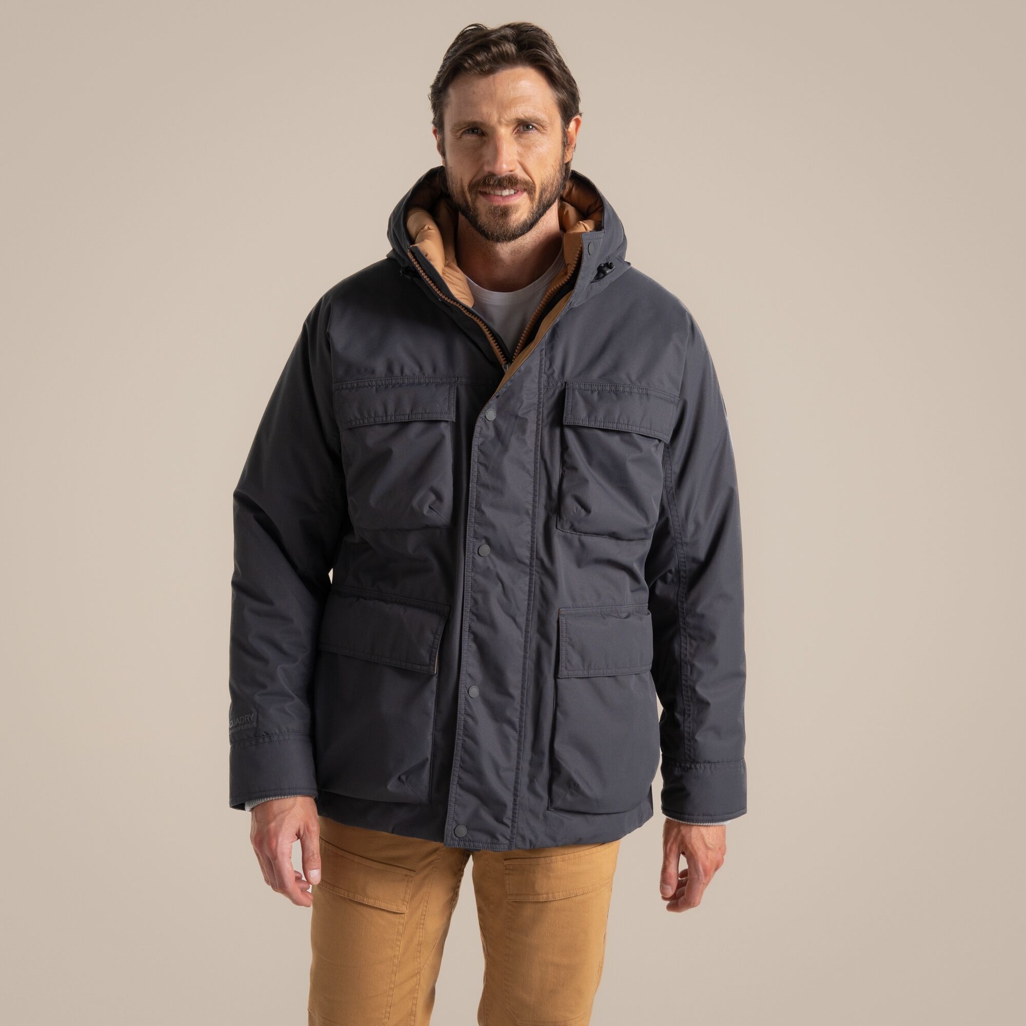 Craghoppers Men's Breckon Waterproof Jacket Dark Iron