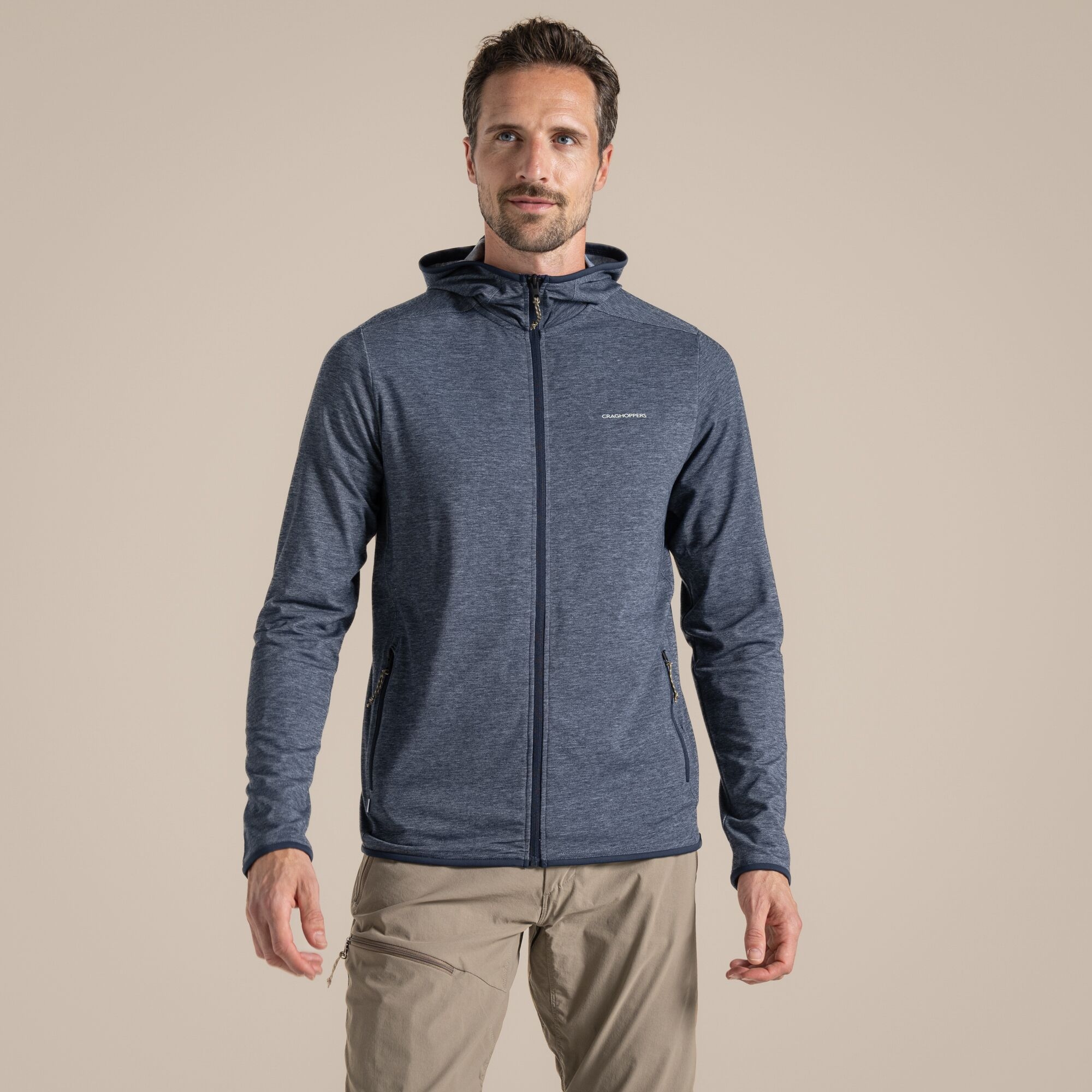Craghoppers Men's NosiLife Deft Hooded Jacket Blue Navy Marl