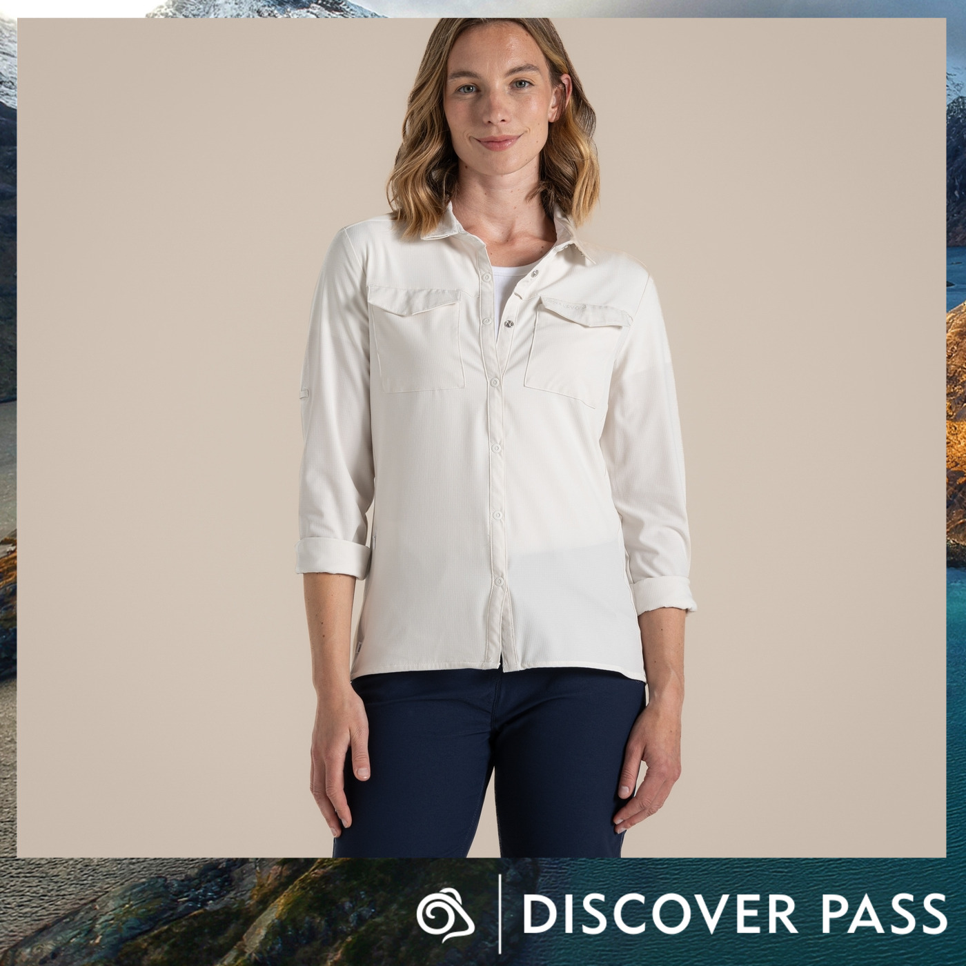 Craghoppers Women's NosiLife Pro Long Sleeved Shirt III Seasalt