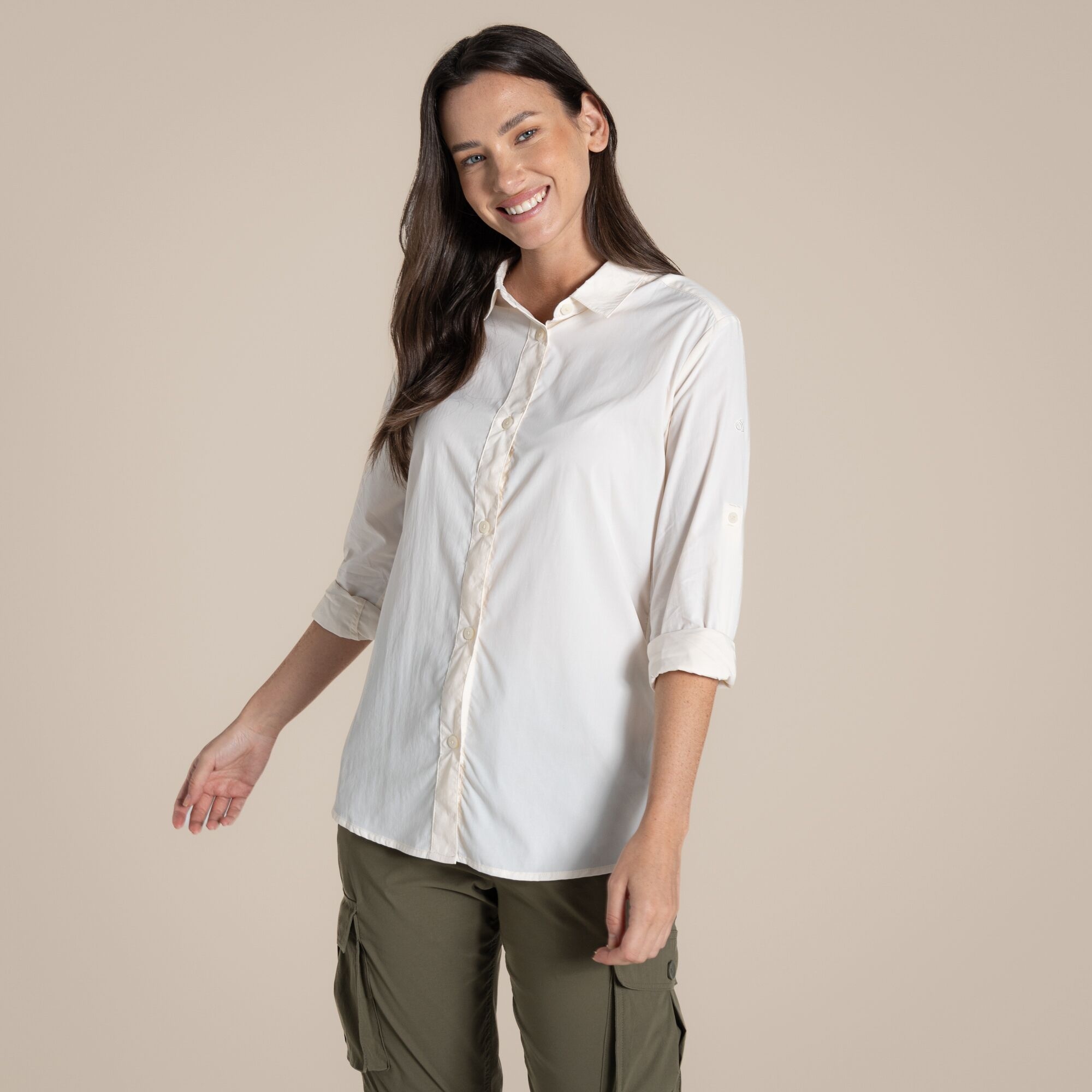 Craghoppers Women's NosiLife Freeda Long Sleeved Shirt Seasalt