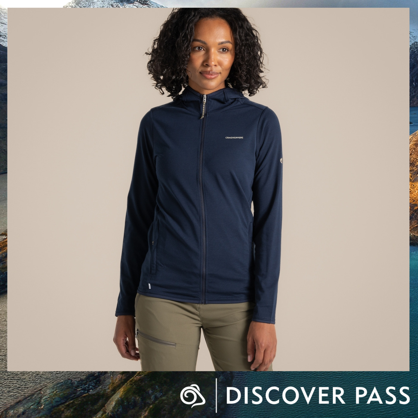 Craghoppers Women's NosiLife Afia Hooded Jacket Blue Navy