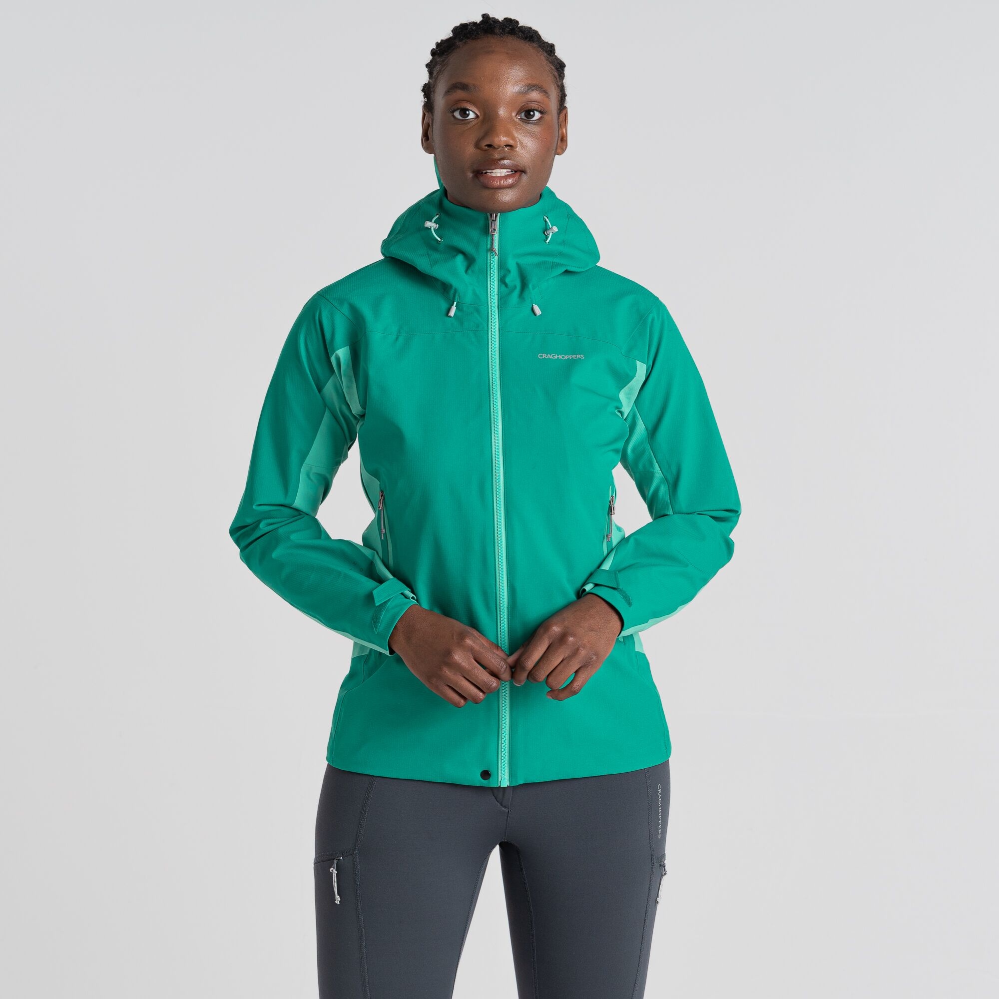 Craghoppers Women's Dynamic Pro II Waterproof Jacket Mystic Green / Ocean Green