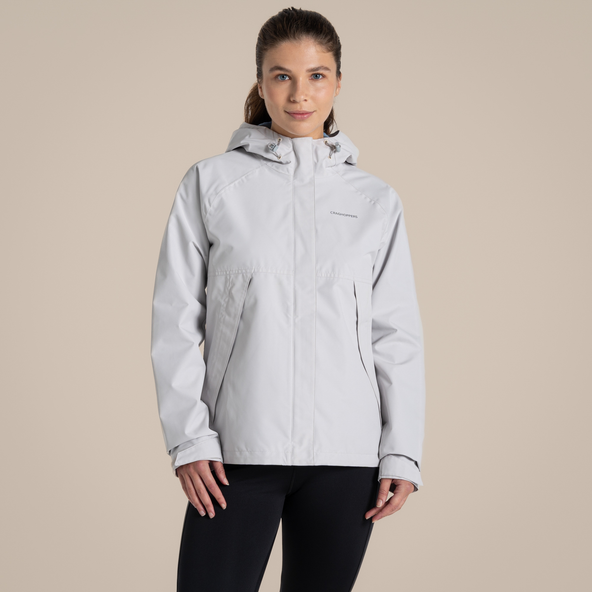 Craghoppers Women's Ossus Waterproof Jacket Light Grey