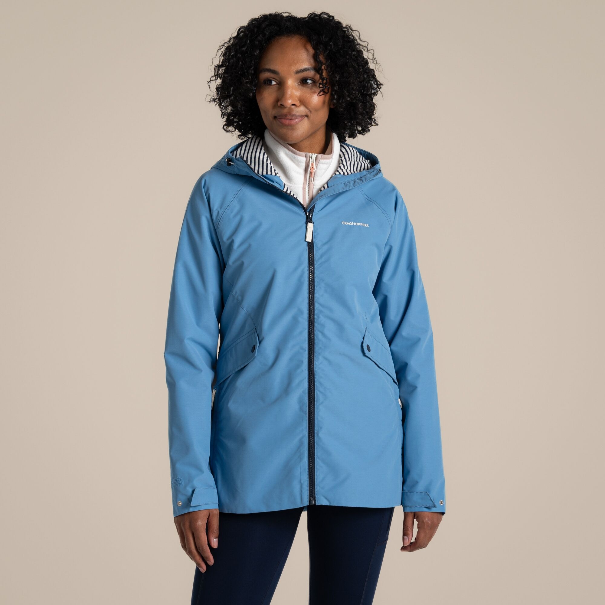 Craghoppers Women's Ortega Waterproof Jacket Seaside Blue