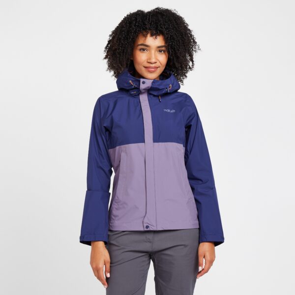 Rab Women's Downpour Waterproof Jacket - Blue, BLUE
