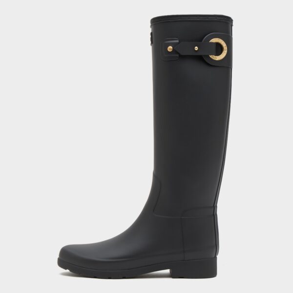 Hunter Women's Refined Tall Eyelet Wellington Boots - Blk, BLK