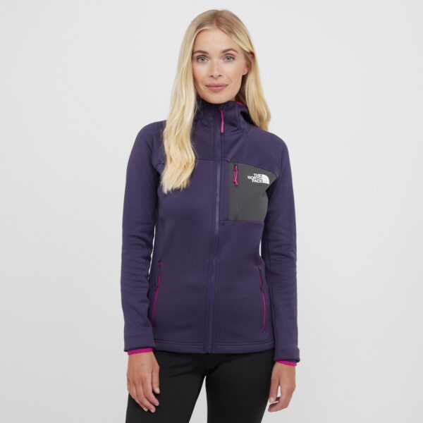 The North Face Women's Hathersage Full Zip Hooded Fleece - Pup, PUP