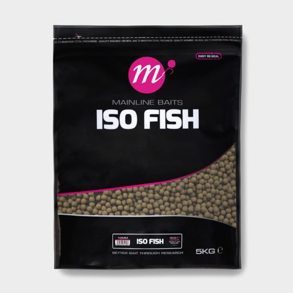 Mainline Iso Fish Boilies Shelf Life 15Mm 5Kg - Black, Black