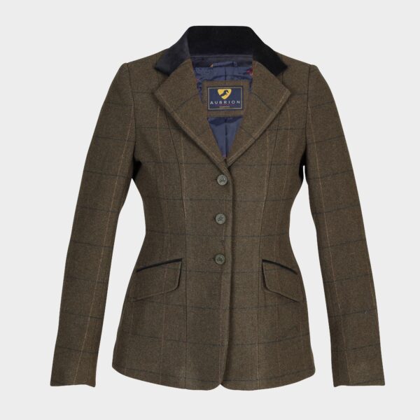 Aubrion Ladies Saratoga Tweed Jacket, Green