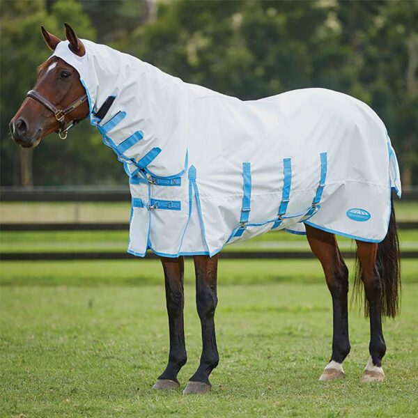 WeatherBeeta Sweet-Itch Shield Combo Neck Fly Rug, White