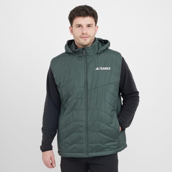 adidas Terrex Men's Multi Climawarm Insulated Hooded Vest, Green