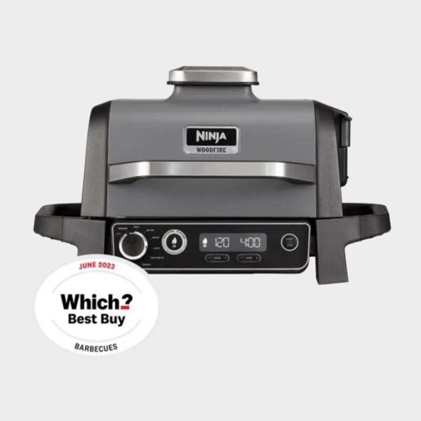 Ninja Woodfire Electric BBQ Grill and Smoker, Grey