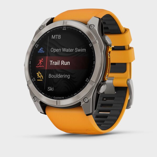 Garmin fenix 8 AMOLED Sapphire Edition 51mm GPS Smartwatch, Orange