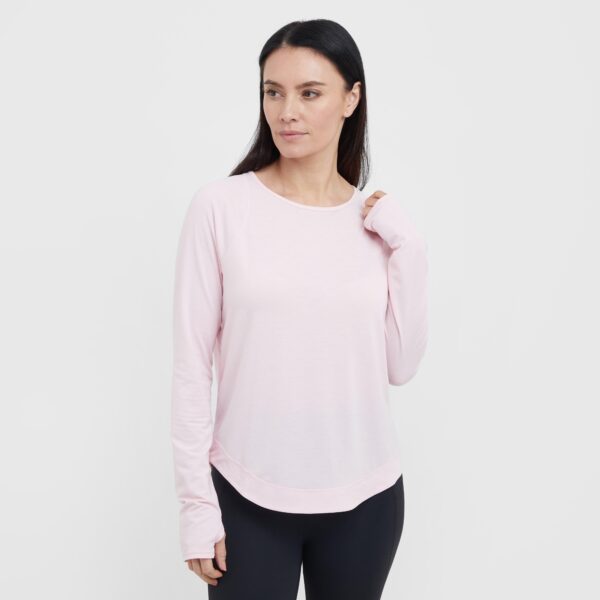 SWEATY BETTY Women's Breathe Easy Running Long Sleeve Top, Pink