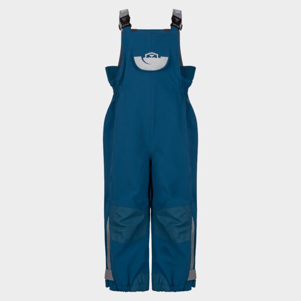 Spotty otter Kids' Patrol Fleece Lined Waterproof Dungarees, Blue