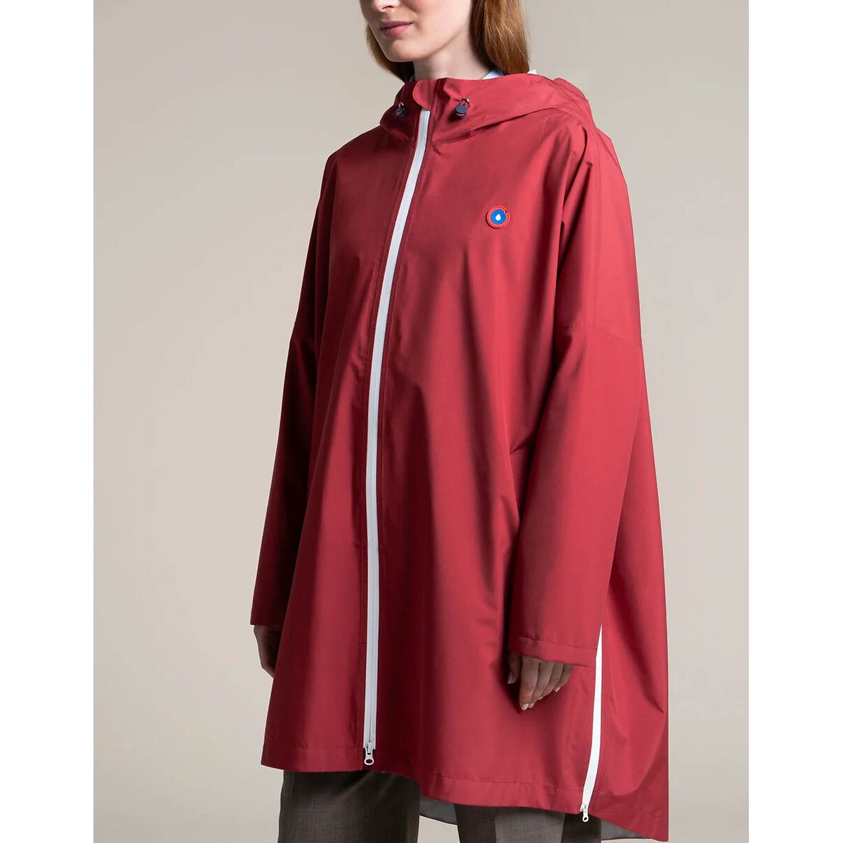 Unisex Liberté Long Poncho with Zip Fastening