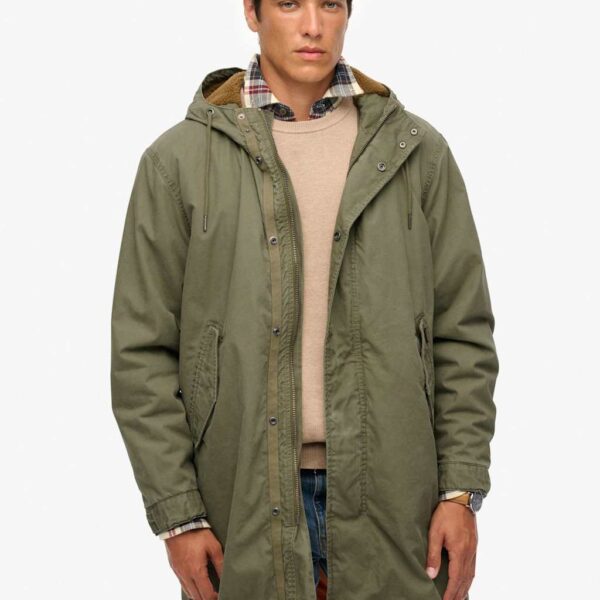 Superdry & Co Pure Cotton Hooded Utility Parka Jacket Green