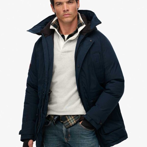 Superdry & Co Padded Parka Coat Navy