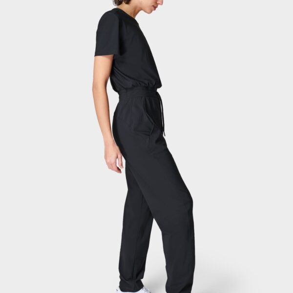 Sweaty Betty Explorer Long Short Sleeve Jumpsuit Black