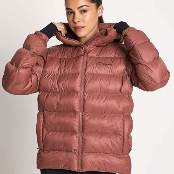 Berghaus Ewden Padded Quilted Hooded Puffer Jacket Berry