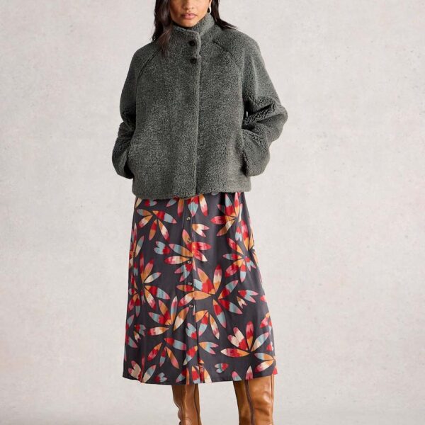 White Stuff Borg Reversible Relaxed Jacket Grey Mix