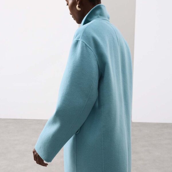 Autograph Wool Blend Single Breasted Blazer Turquoise