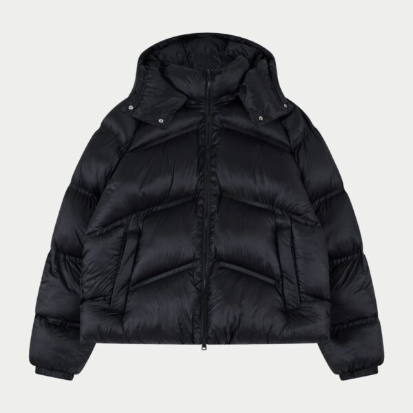 Translucent Hooded Puffer - Black
