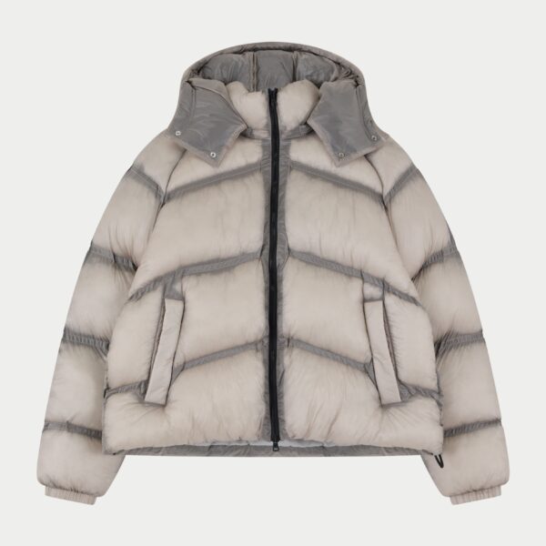 Translucent Hooded Puffer - Grey