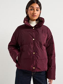 Tommy Hilfiger Padded High Neck Coat - Red