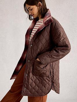 White Stuff Marlowe Reversible Coat - Purple