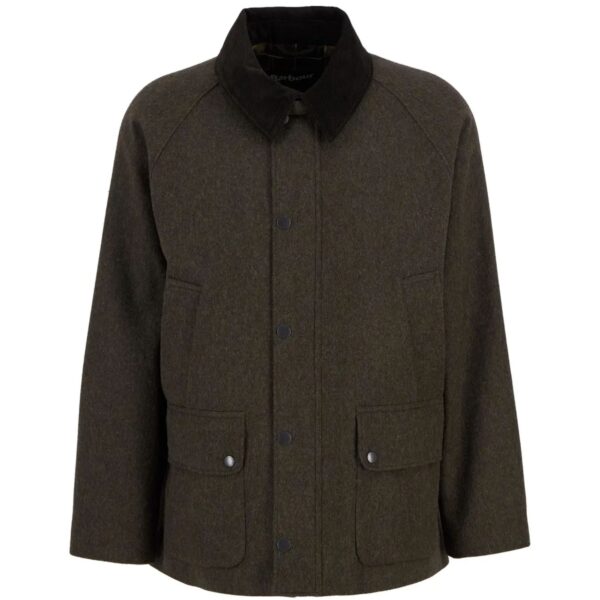 Modified Bedale Wool Jacket - Olive