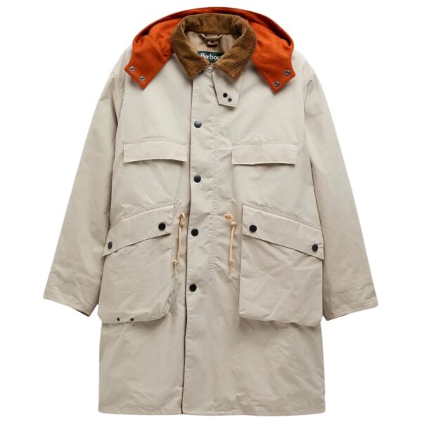 x Kaptain Sunshine Oversized Bedale Casual Field Coat - Clay