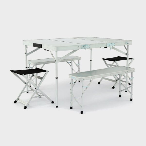 Hi-Gear Elite Picnic Table Set - Silver, Silver