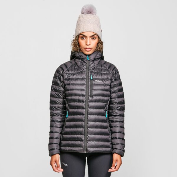 Rab Women's Microlight Alpine Down Long Jacket - Black, Black
