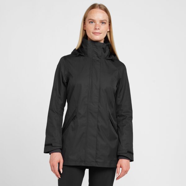 Peter Storm Women's Mistral Long Jacket - Black, Black