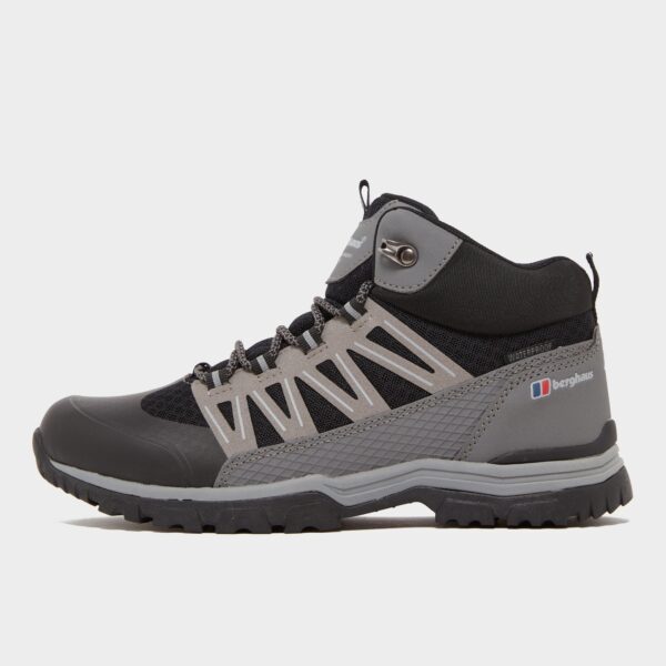 Berghaus Kids' Explorer Mid Waterproof Hiking Boot - Black, Black