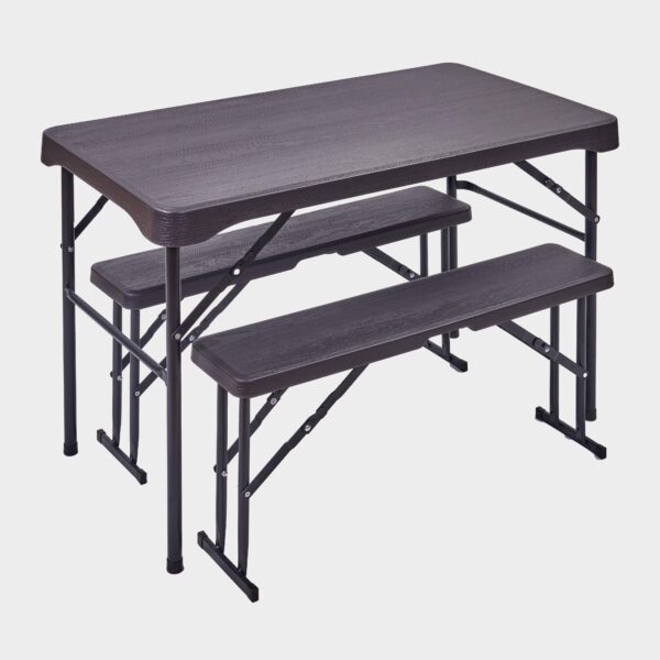Hi-Gear Richmond Folding Picnic Bench Set - Brown, Brown