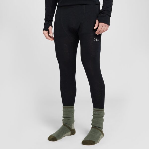 Oex Men's Kelso Merino Baselayer Pants - Black, Black
