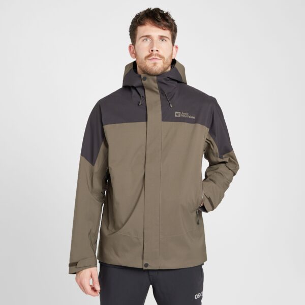 Jack Wolfskin Men's Kammweg 2L Waterproof Jacket - Brown, Brown