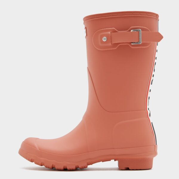 Hunter Women's Original Short Tri Colour Wellington Boots - Red Flurry, Red Flurry