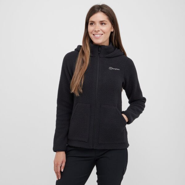 Berghaus Women's Darria Full Zip Hooded Fleece Jacket - Black, Black