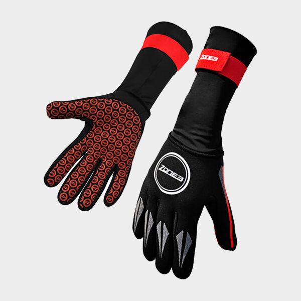 Zone 3 Neoprene Swim Gloves - Red, Red