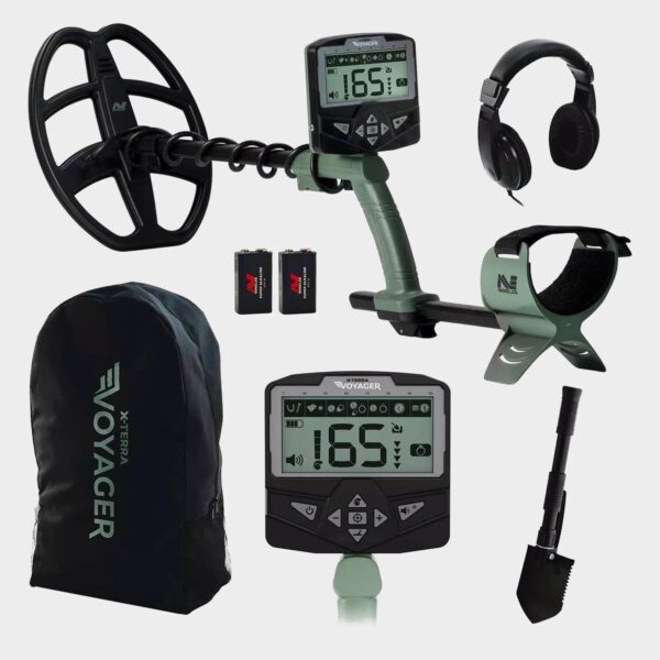 Minelab X-Terra Voyager Metal Detecting Starter Kit - Green, Green