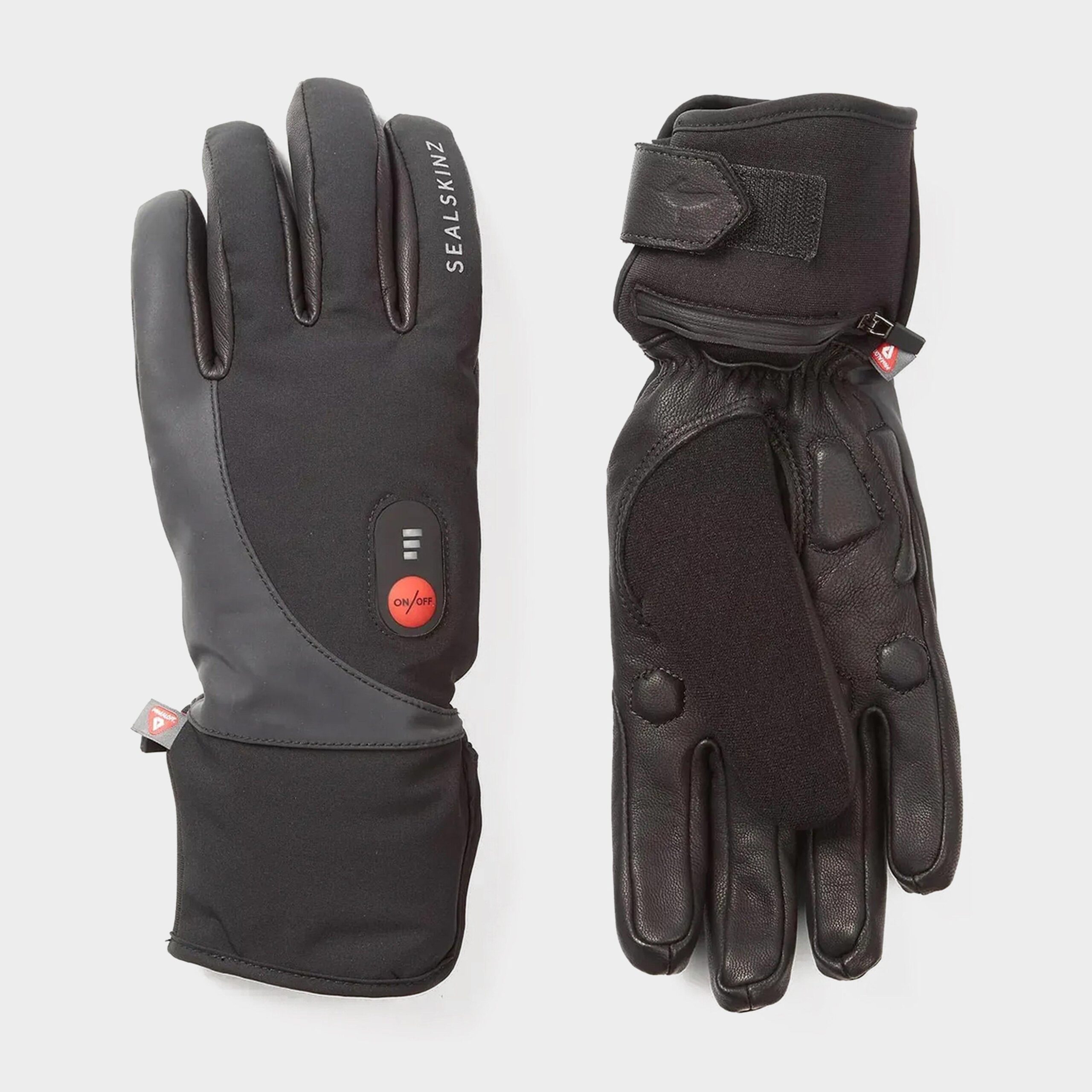 Sealskinz Upwell Heated Cycling Gloves - Black, Black