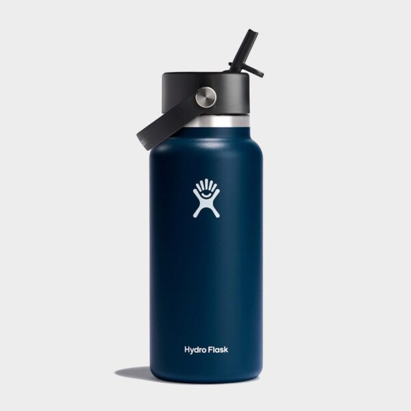 Hydro Flask Wide Mouth With Flex Straw Cap Bottle 32Oz - Indigo, Indigo