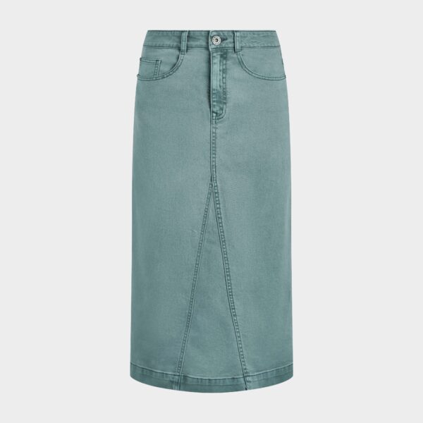 Weird Fish Women's Juda Longline Denim Skirt, Blue