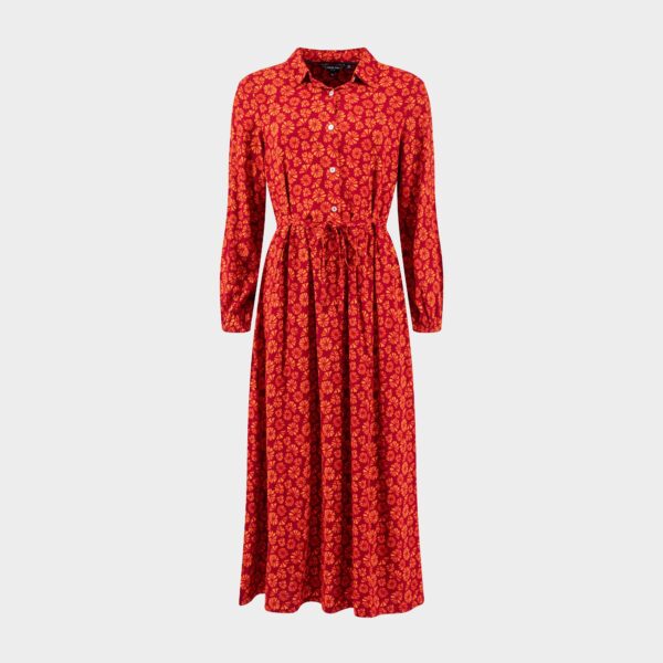 Weird Fish Women's Steffan  Printed Maxi Shirt Dress
