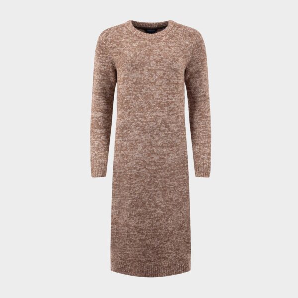 Weird Fish Women's Hawkins Knitted Midi Dress, Brown